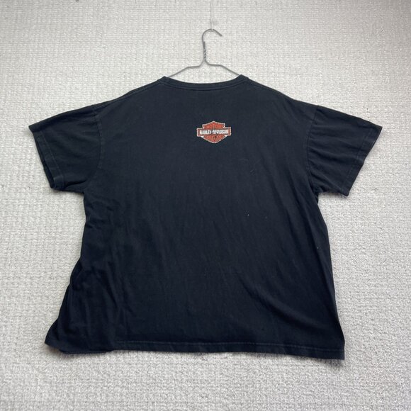 Y2K Harley Davidson American Pride USA Motorcycle T Shirt Black men Read - Picture 12 of 13